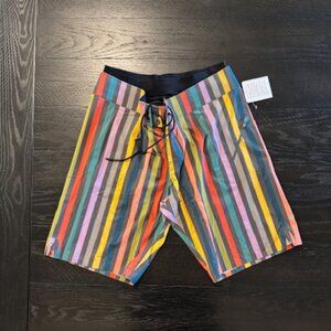 Lululemon El Current 11” Swim Trunks Multi‑Color Stripe Men’s Size 38 NWT